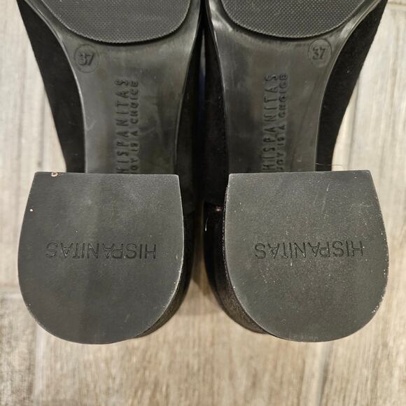 Hispanitas Booties Women Size 37 US 6.5-7 Gillian Pump Boot Black/Copper Leather - Picture 11 of 13